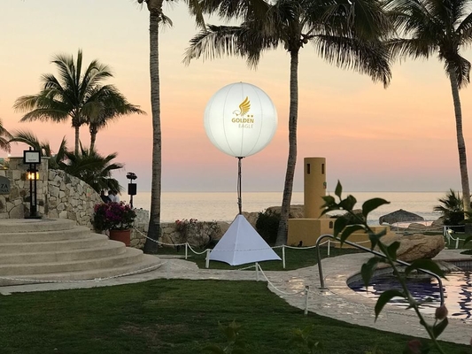 LED800W Advertising Moon Balloon Light With 2 Sides Logo Printing Pearl Series