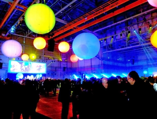LED800W Advertising Moon Balloon Light With 2 Sides Logo Printing Pearl Series