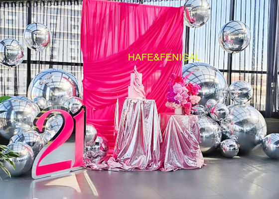 32 Inches PVC Silver Mirrored Balloons For Hanging From Ceilings Or Trees Or Ground Use