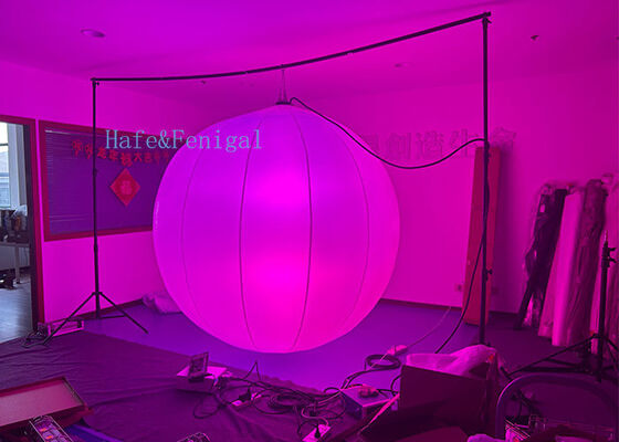 Custom Light-Up Inflatable Sphere with LED Lighting and Flexible Mounting Options