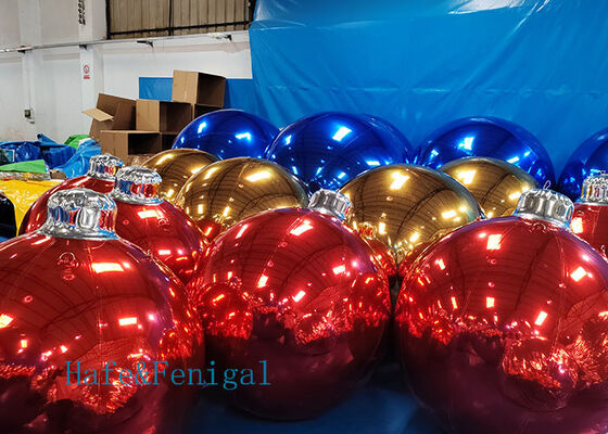 Red Inflatable Mirror Ball – 2m for Shopping Mall Holiday Displays