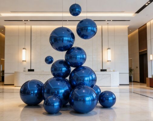 Blue Inflatable Mirror Ball – 3m for Music Festivals & Brand Activations