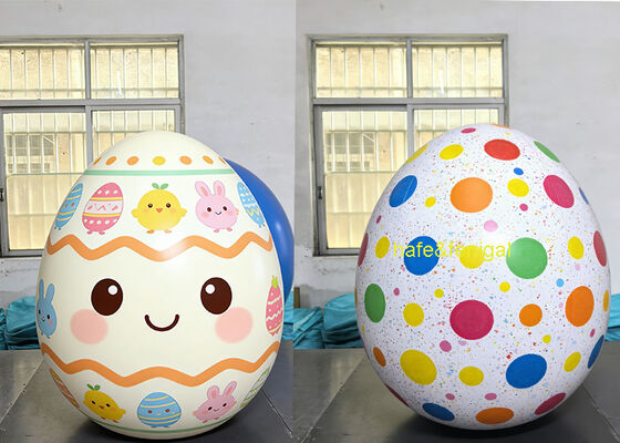 0.25mm PVC Easter Egg Balloon Full Custom Print Touch-Activated Lighting Color Change