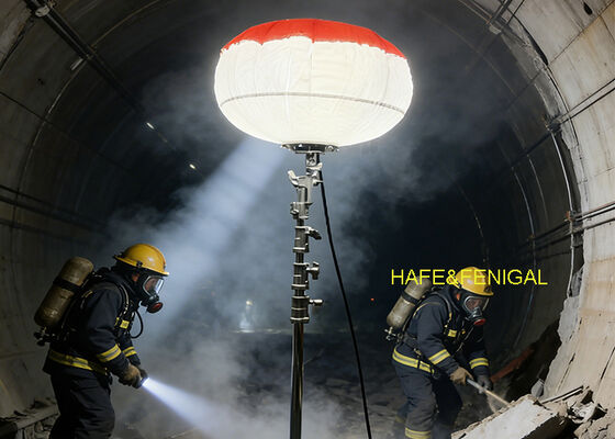CE Certified 400W LED Safety Lighting Balloon with 360° Glare-Free Illumination for Industrial Safety