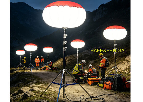 400W and 600W Portable Balloon Lights with Tripod Use for Emergency and Construction Site Lighting
