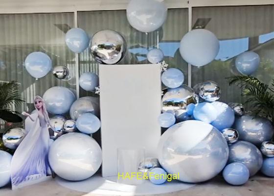 Durable PVC White Shiny Balloons Suitable For Wedding Or Birthday Decorations