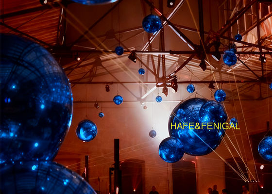 Yüksek Kaliteli PVC Şişme Parlak PVC Mavi Aynalı Balonlar