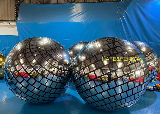1.8m 360° Full Disco-Style Printed Reflective Silver Disco Mirror Balloon