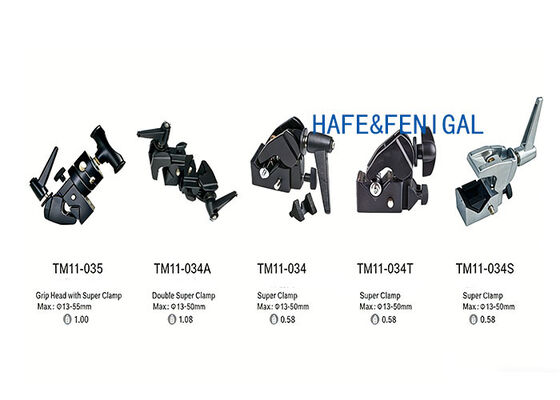 Stüdyo, Sahne ve Film Ekipmanı Montajı için Profesyonel Süper Kelepçeler ve Kavrama Başlıkları