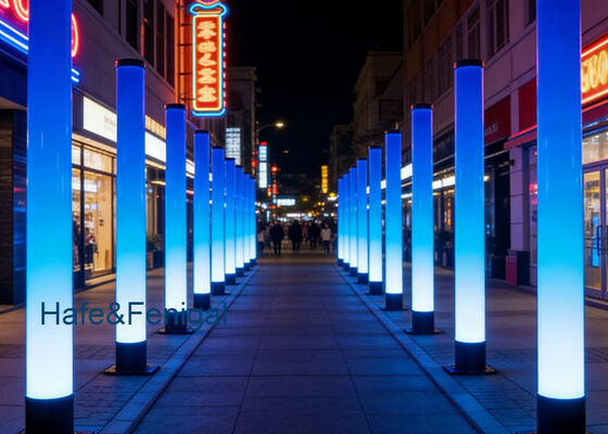 Iris-tube Space Art Decorative Inflatable Thin Column Lamp – 5m RGBW LED with DMX Control