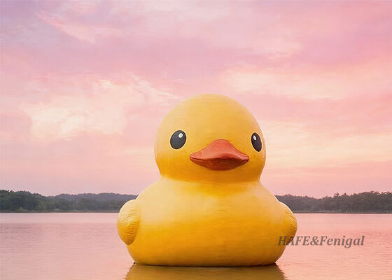 Özel Tasarım Şişme Karikatür Sarı Ördekler Açık Parklar İçin Uygundur ve Suda Kullanılabilir