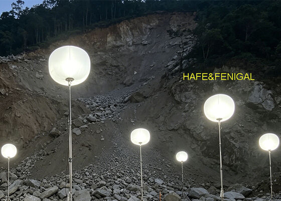 200W LED Balon Lamba, IP65 Su Geçirmez ve Sessiz Mobil Çalışma İçin Pille Çalışır