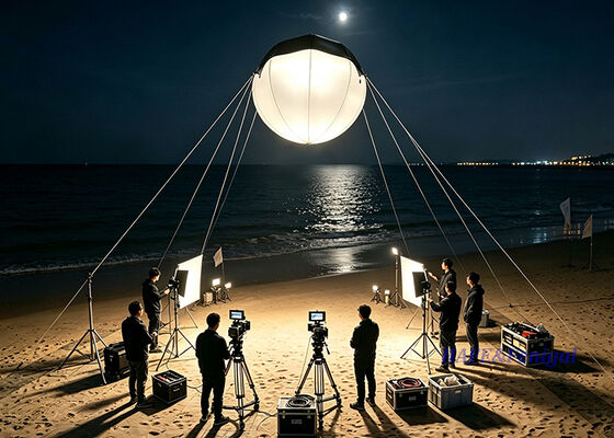 3600W LED Helyum Balon Işığı, CRI 96–99 ve Film ve Stüdyo Prodüksiyonu için Elips Yapılı