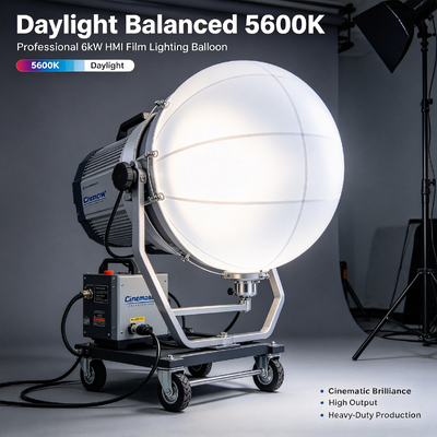 Profesyonel 6kW HMI Film Aydınlatma Balonu, 5600K Gün Işığı ve DMX Kontrollü