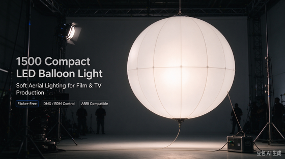 1500 LED Ayarlanabilir Kompakt LED Balon Işık ve Film Yapımı İçin Şişme Aydınlatma Balonu