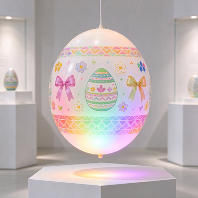 Dokunmatik Aktif Renk Değiştiren LED ve Tam Renkli Baskılı Özel 0.25mm PVC Şişme Hafif Balon